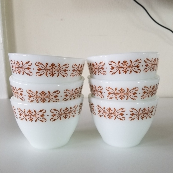 Pyrex | (6) Copper Filigree Custard Cups - Picture 2 of 5